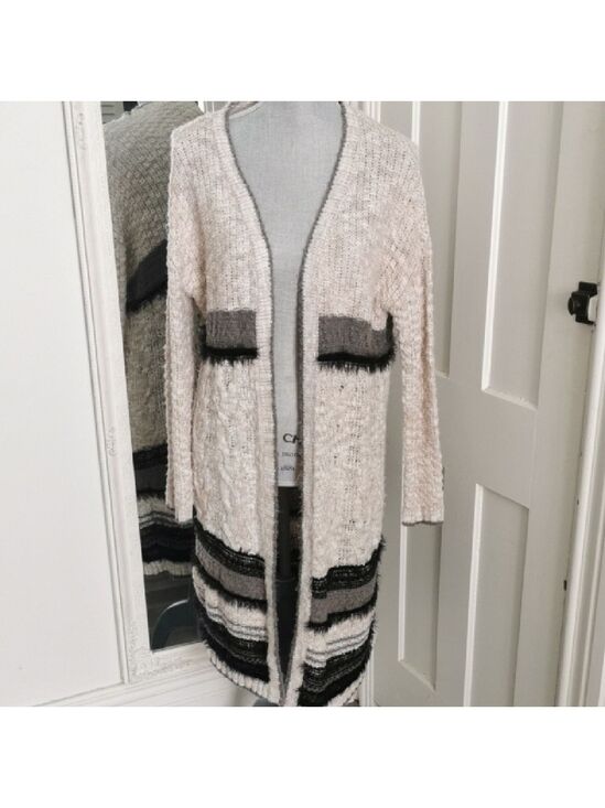 Dex Sweaters - Womens Dex open eyelash, boho, beachy cardigan. Size Small